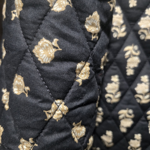 Lucky Brand Women's Black and Cream Floral Patterned Jacket Size Medium - Picture 7 of 9